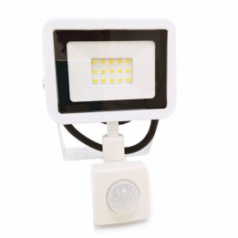 Krisane - Projecteur LED - 10W - 4000°K - Blanc - avec détecteur - Réf : KRI29761
