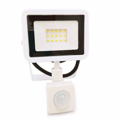 Krisane - Projecteur LED - 10W - 4000°K - Blanc - avec détecteur - Réf : KRI29761