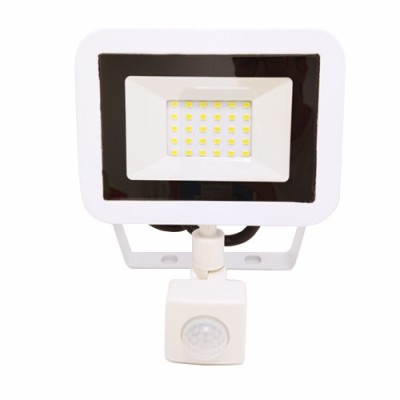 Krisane - Projecteur LED - 20W- 4000°K - Blanc - avec détecteur - Réf : KRI29762