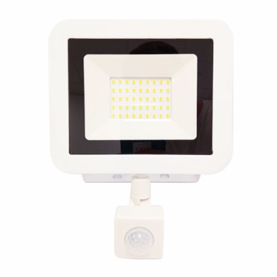 Krisane - Projecteur LED - 30W - 4000°K - Blanc - avec détecteur - Réf : KRI29763