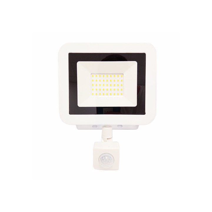 Krisane - Projecteur LED - 30W - 4000°K - Blanc - avec détecteur - Réf : KRI29763