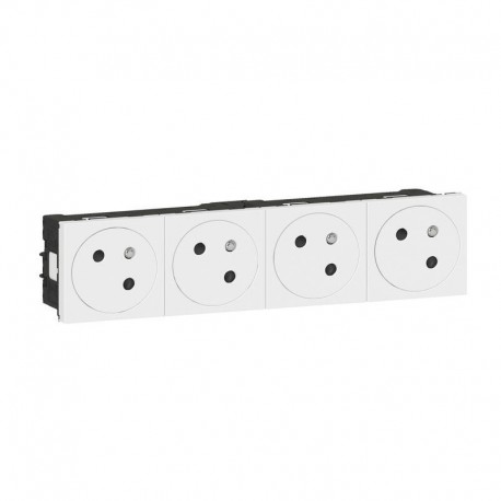 Prise Electrique Legrand 2P+T 16A - Blanc - Bornes Automatiques - Saillie Complet