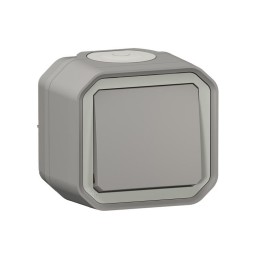 Legrand - Interrupteur ou va-et-vient étanche Plexo 10AX 250V IP55 IK08 complet saillie - gris - Réf : 069711L