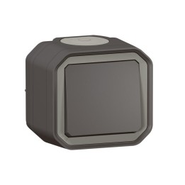 Legrand - Interrupteur ou va-et-vient étanche Plexo 10AX 250V IP55 IK08 complet saillie - anthracite - Réf : 069761L