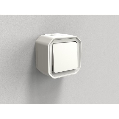 Legrand - Interrupteur ou va-et-vient étanche Plexo 10AX 250V IP55 IK08 complet saillie - blanc - Réf : 069751L