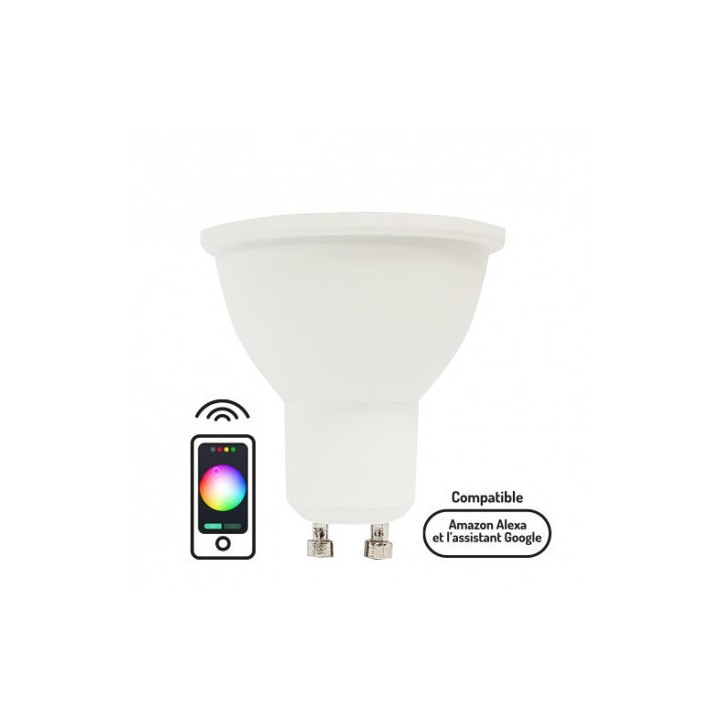 Krisane connect - ampoule LED GU10 connectée - Réf : KRI255RGBW