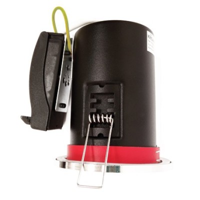 Krisane - Support spot fixe - recouvrable - 1/4 de tour - avec douille GU10 - IP65 - aluminium - Réf : KRI20039