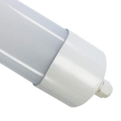 Krisane - Réglette LED étanche blanche - 4000°K - IP65 - 17W - 65cm - Réf : KRI28618