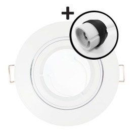 Krisane - support de spot à encastrer orientable blanc - Réf : KRI20026