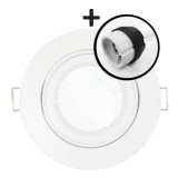 Krisane - support de spot à encastrer orientable blanc - Réf : KRI20026