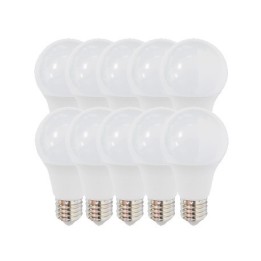 Krisane - lot de 10 ampoule LED E27 - 9W - blanc - 3000K - Réf: KRI24993(10)