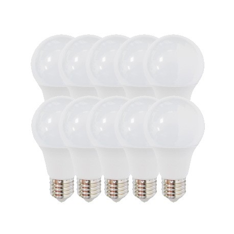 Krisane - lot de 10 ampoules LED E27 - 9W - blanc - 4000K - Réf