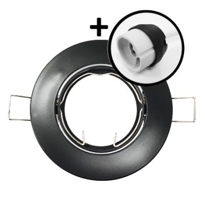 Krisane - support de spot orientable noir - Réf: KRI20042