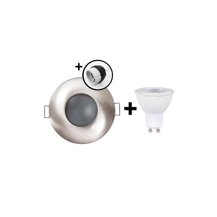 KIT Spot encastré - BBC fixe - 4000k - rond - aluminium - LED 5W - Réf: KRI40038