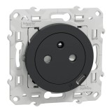 Schneider Odace - Prise de courant 2P+T Affleurante + USB - Anthracite - connexion rapide - Réf : S540089