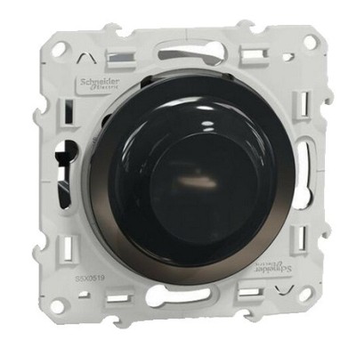 Schneider Odace - Variateur de lumière universel 2 ou 3 fils 3W 100W - Anthracite - Réf : S540519