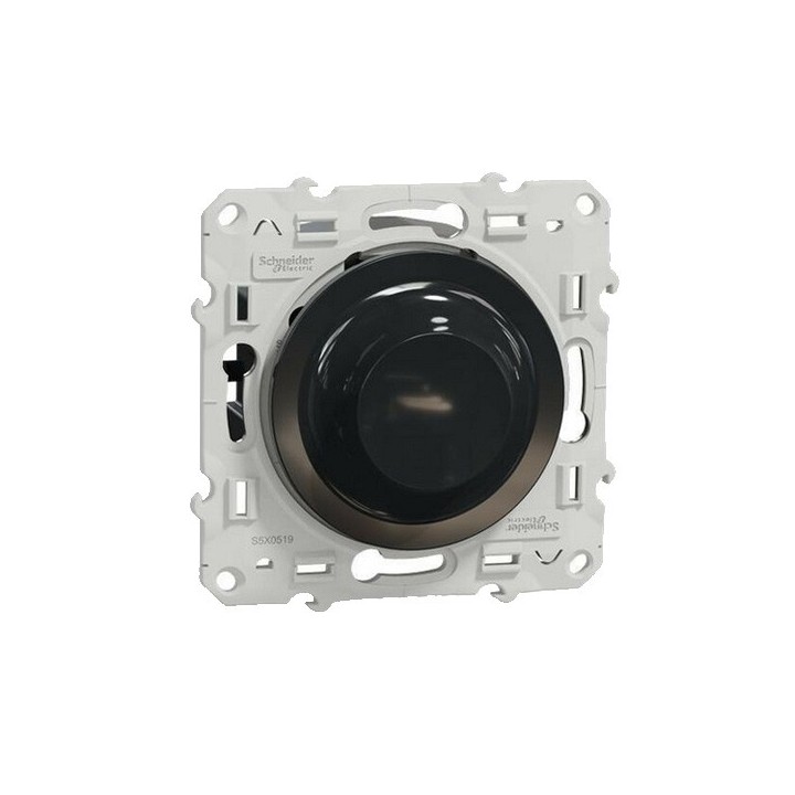 Schneider Odace - Variateur de lumière universel 2 ou 3 fils 3W 100W - Anthracite - Réf : S540519