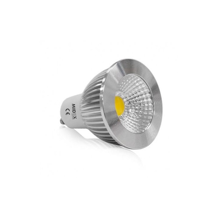 Miidex Lighting - Ampoule LED - GU10 - 5W - 3000°K - Aluminium - 75° - Réf : 100544