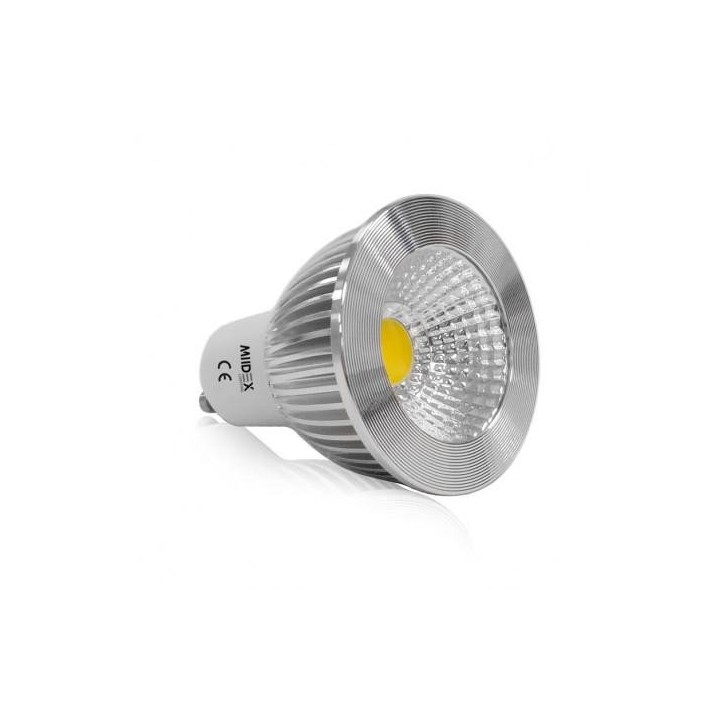Miidex Lighting - Ampoule LED - GU10 - Spot 6W - Dimmable - 3000°K  - Aluminium - Réf : 100547