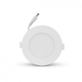 Miidex Lighting - Plafonnier LED Ø128 6W 3000°k pc blanc - Réf : 77490