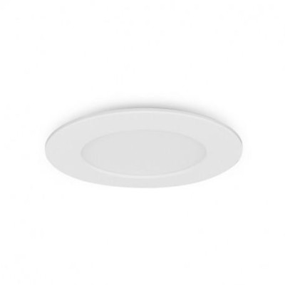 Miidex Lighting - Plafonnier LED Ø128 6W 3000°k pc blanc - Réf : 77490