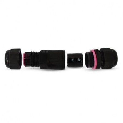 Miidex Lighting - Connecteur Étanche IP68 250V Noir 3 Fils - Réf : 7210