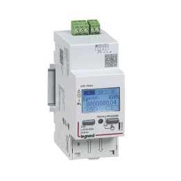 Legrand - Compteur modulaire monophasé EMDX³ MID raccordement direct 63A - 2 modules - sortie/entrée à impulsions - Réf : 412082