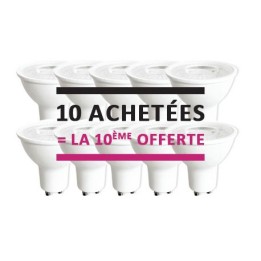 Krisane - lot de 10 ampoules LED GU10 - 5W - 3000K- 38°- réf : KRI25501(10)