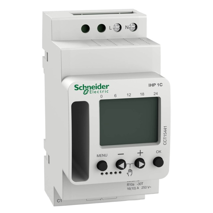 Schneider - Acti9 IHP - interrupteur horaire programmable - 1 canal - Réf : CCT15441