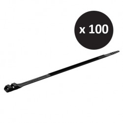 Legrand - 100 Colliers Colson noirs protégé ultraviolets à  denture extérieure 9 x 262mm - Réf : 031916