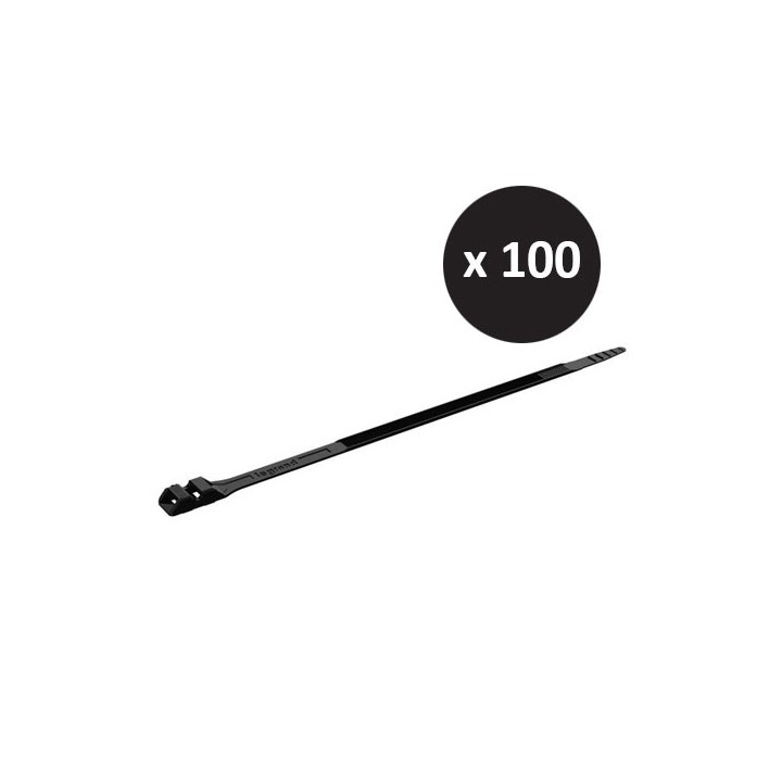 Legrand - 100 Colliers Colson noirs protégé ultraviolets à  denture extérieure 9 x 357mm - réf : 031919