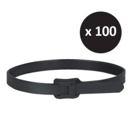 Legrand - 100 Colliers Colson noirs protégés ultraviolets à  denture intérieure 7,6 x 359mm- réf : 031932