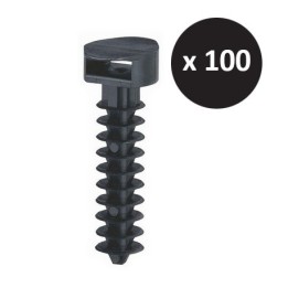 Legrand - 100 Embases noires protégées ultraviolets à  visser fixable par cheville standard pour perà§age à˜8mm- Réf : 031955