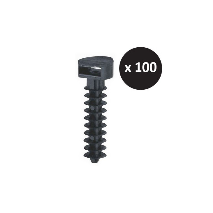 Legrand - 100 Embases noires protégées ultraviolets à  visser fixable par cheville standard pour perà§age à˜8mm- Réf : 031955