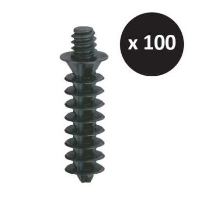 Legrand - 100 Chevilles à  visser noires protégées ultraviolets pour embase à  visser et colliers à  embase- Réf : 031957