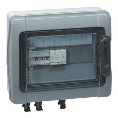 Legrand - Coffret Plexo³ - IP65 - précâblé 3kWc - 600 V - photovoltaïque - Réf : 414003