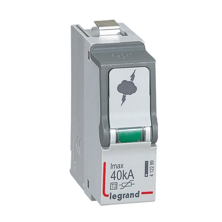 Legrand - Cassette de remplacement pour parafoudre basse tension type T2 Imax 40ka - Réf : 412299