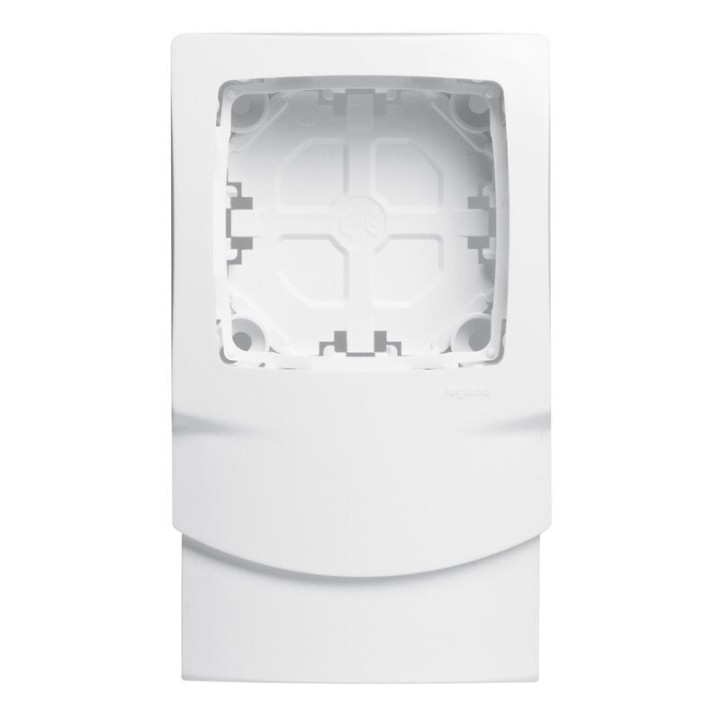 Legrand - Cadre Appareillage saillie 1 poste pose le long des moulures DLPlus épaisseur 20mm - blanc - Réf : 031408
