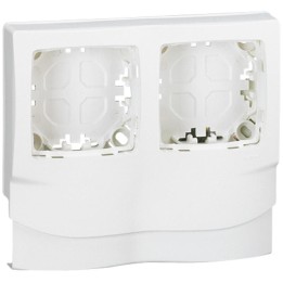 Legrand - Cadre Appareillage saillie 2 postes pose le long des moulures DLPlus épaisseur 20mm - blanc - Réf : 031418