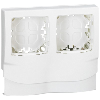 Legrand - Cadre Appareillage saillie 2 postes pose le long des moulures DLPlus épaisseur 20mm - blanc - Réf : 031418