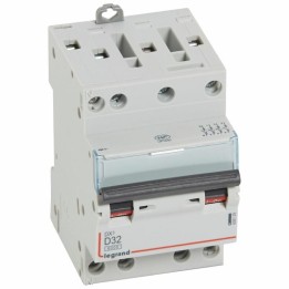 Legrand - Disjoncteur DX³6000 10kA arrivée haute et départ bas à vis 4P 400~ - 32A - courbe D - Réf : 408129