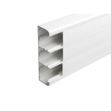 Legrand - Goulotte 3 compartiments à clippage direct 50x180mm Mosaic de longueur 2m - blanc - Prix au mètre - Réf : 075606