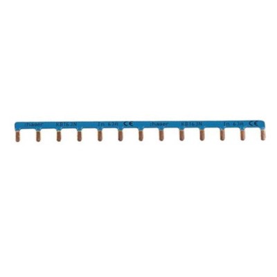 Hager - Peigne Horizontal 13 modules Neutre - Réf: KB163N