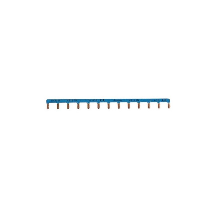 Hager - Peigne Horizontal 13 modules Neutre - Réf: KB163N