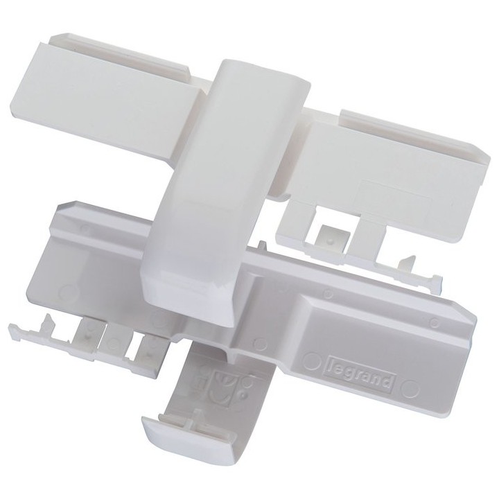 Legrand - Eclisse de jonction pour goulotte à clippage direct Mosaic 50x80mm , 50x130mm ou 50x180mm - blanc - Réf : 075661
