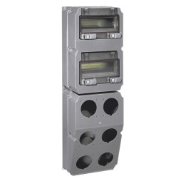 Legrand - Coffret à composer Hypra prépercé avec rail 2x9 modules pour 6 prises 16A ou 32A 740x230x181mm - Réf : 059848