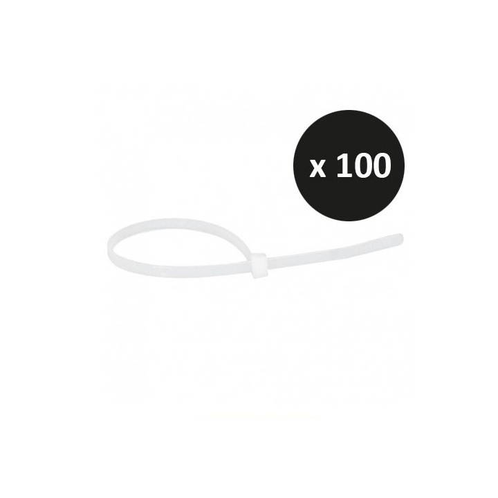 Krisane - Collier de câblage - Sachet de 100 - 2,5 x 200 mm - Réf : KRI2,5-200B