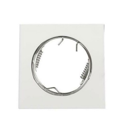 Krisane - Support spot orientable - Carré - avec douille GU10 - IP20- blanc - Réf : KRI20027