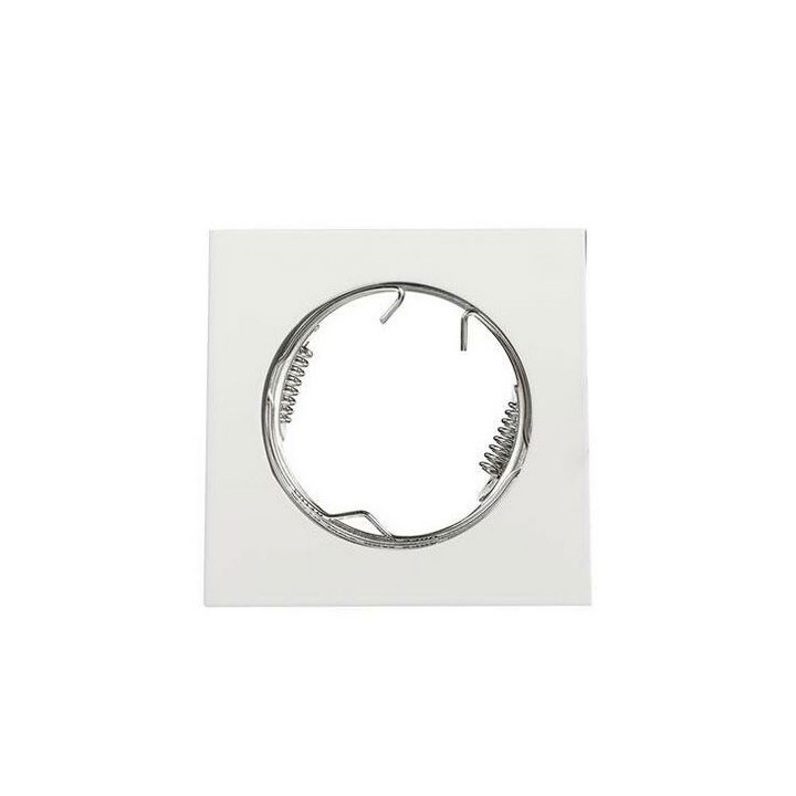 Krisane - Support spot orientable - Carré - avec douille GU10 - IP20- blanc - Réf : KRI20027