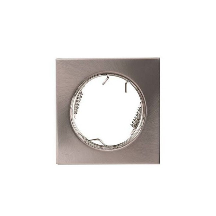 Krisane - Support spot fixe - Carré - avec douille GU10 - IP20- aluminium - Réf : KRI20037